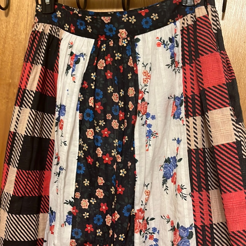 Anthropologie skirt: LetMeBe long floral cotton skirt from (new w/out tags).